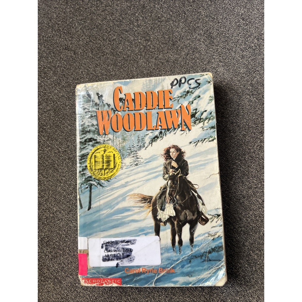 Scholastic Caddie Woodlawn Book Kids Paperback Blue Newbery Medal Winner Brink